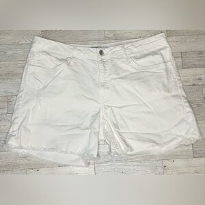 Just Black White Denim Shorts Size 32